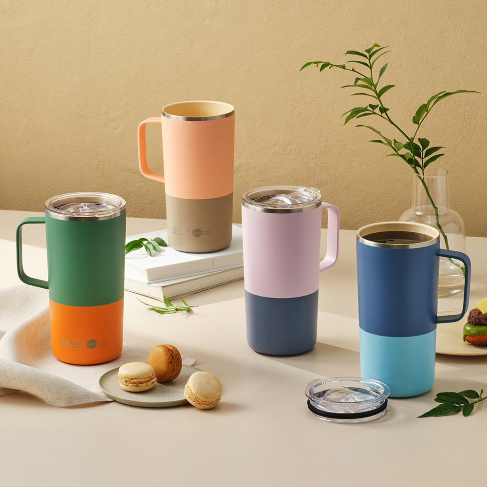 아소부 세라믹 스텐 진공 보온보냉 타워 머그 파스텔 600ml, 써보니 이건 좀 물건이더라구요