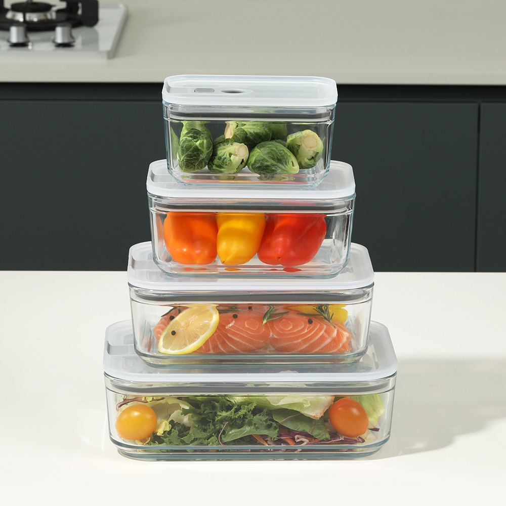 네오플램 [네오플램] 퍼펙트씰O 내열유리 메인 혼합 4P 세트 (500ml,750ml,1100ml,1600m