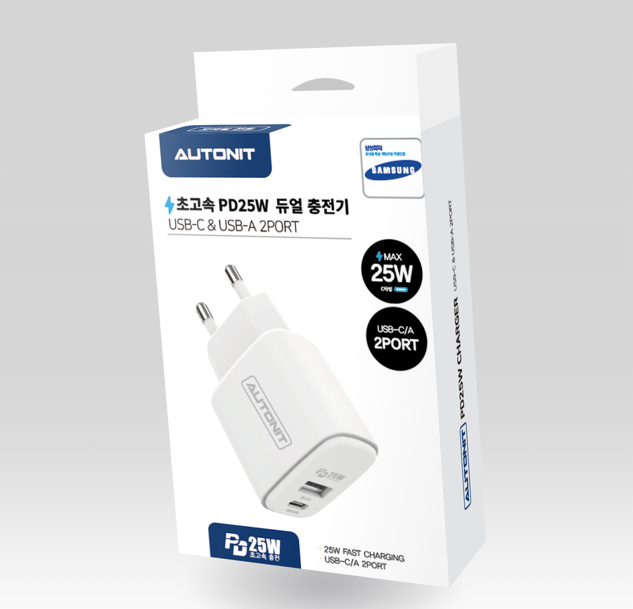 AUTONIT 오토닛 초고속 PD25W 듀얼 충전기 2PORT 상세 이미지 3